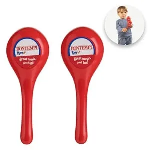 Set Maracas Rosii Realiste 16cm pentru Muzică și Dans
