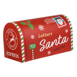 Cutie Postală Decorativă de Crăciun în Hartie cu Imprimeu Letters to Santa
