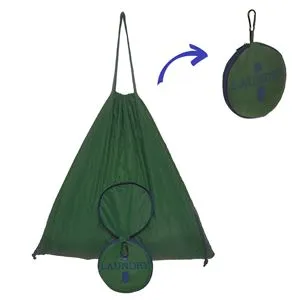 Sacosa pentru rufe pliabila, 30L, Verde Olive, cu husa si carlig