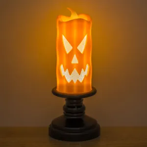 Lampa Halloween Dovleac cu LED Alb Cald, Decorativă pentru Sezon