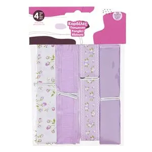 Set Panglici Lila 4 Modele Organza și Satinata 1m