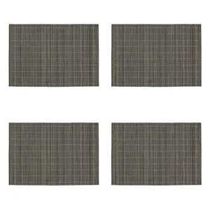 Suporturi Farfurii Gri din Bambus, Set 4 buc, 43x30cm