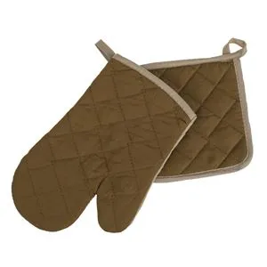 Set Mănușă și Șervet de Bucătărie, Taupe, 2 buc