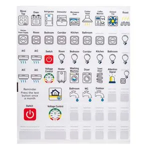 Set Etichete Adezive pentru Tablou Electric, 57 buc