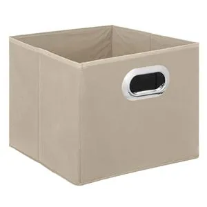 Cutie de depozitare din material textil, 15x15x15 cm, Bej