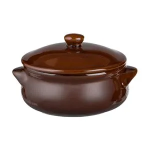 Vas de Ceramică cu Capac pentru Cuptor - 380ml