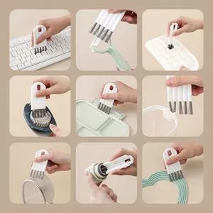 Perie de curățat tastatura, flexibilă, 4x9 cm, alb
