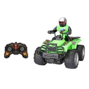ATV cu Telecomandă, Sunete și Lumini, Include Conducător, Verde