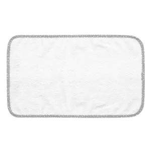 Prosop de față din bumbac pentru copii, 50x30 cm, alb cu margine gri