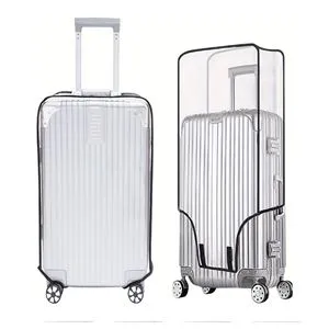 Husă de protecție pentru valiză, PVC transparent, M, 45x26x66 cm
