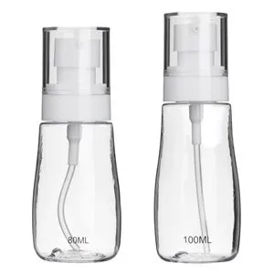 Set Sticle Cosmetice Transparente cu Pompă pentru Călătorie