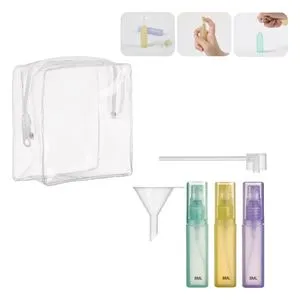 Set 5 Sticle Spray de Voiaj 24ml cu Instrumente de Umplere, Multicolore