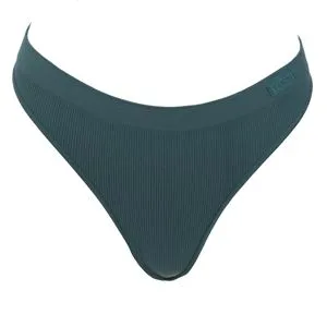 Chiloti String Seamless Ribbed, Petrol, pentru Femei