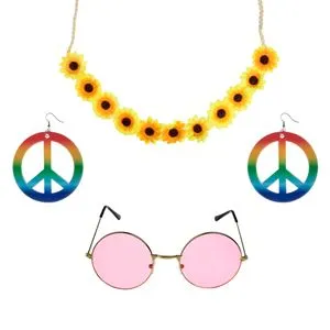 Set Deghizare Costum Hippie Multicolor