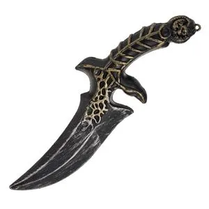 Cutit din Plastic pentru Deghizare, 33 cm, Negru si Auriu