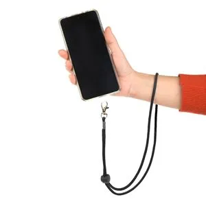 Snur pentru telefon, Ajustabil, Negru, 30-46 cm