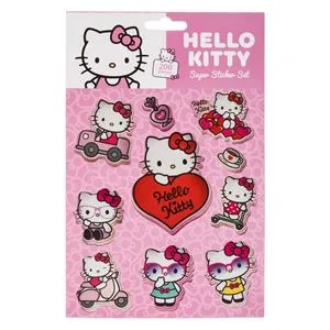 Set Autocolante Hello Kitty 200 buc pentru personalizare