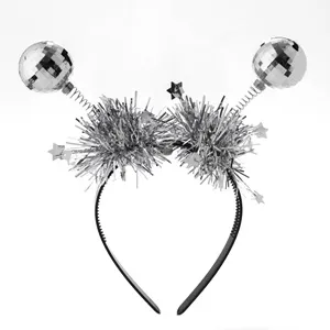 Bentită Disco Ball Argintie cu Beteală și Stele pentru Evenimente