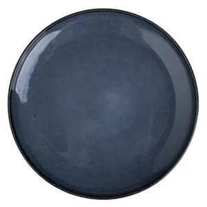 Farfurie Portelan Albastru cu finisaj Reactive Glaze Nordic 25cm
