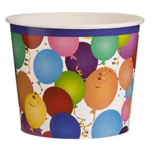 Pahar pentru gustări din carton cu model baloane - 1800ml