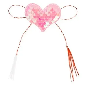 Martisor cu Inima Roz și Paiete