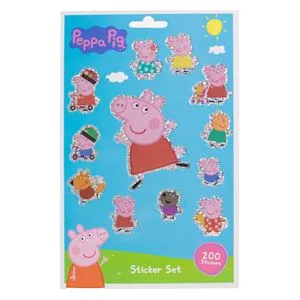 Autocolante tematică Peppa Pig - Set 200 bucăți