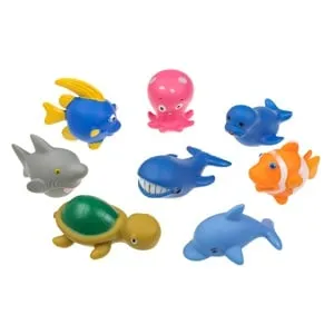 Set Jucării de baie cu animale marine 8 piese 9 cm