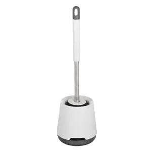 Perie WC Alba Gri cu Peri din Silicon Ø13x40cm
