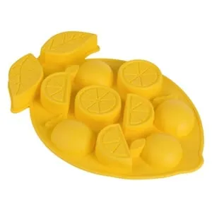 Forma din Silicon Galben cu Model Lamai pentru 9 Cuburi de Gheata 17x24x2cm