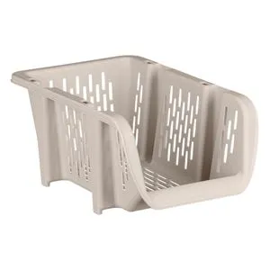 Cos de Depozitare Plastic Stivuibil cu Laturi Perforate