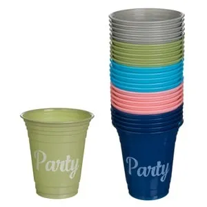 Pahare din plastic pentru petreceri de diferite culori