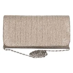 Posetă bej lucioasă cu lanț pentru femei, 20x5x10cm