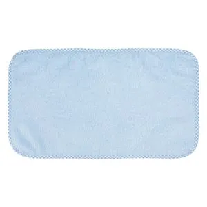 Prosop din bumbac albastru cu margine cu carouri pentru față 50x30cm