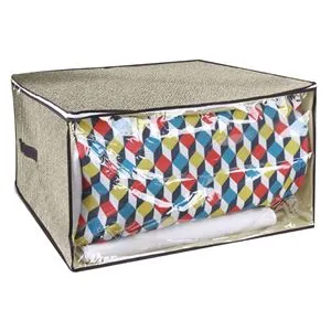 Husa Textilă Bejă cu Fermoar pentru Depozitare a Hainei 65x55x40cm