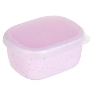 Caserola mini din plastic roz pentru stocarea alimentelor proaspete