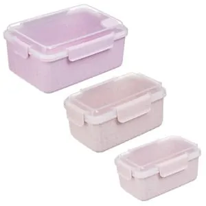 Set 3 Caserole cu Supapă de Aer pentru Conservare și Pregătire