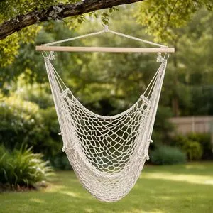 Hamac Suspendabil Macrame pentru Relaxare Boho în Spații Exterioare și Interioar