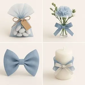 Tul pentru Marturii DIY, 30 buc, Albastru, 24x24cm