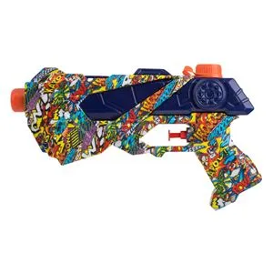 Pistol de apă din plastic, 23 cm, model graffiti multicolor
