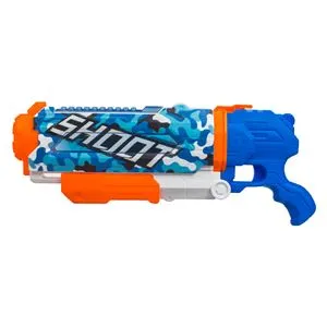 Pistol de apă din plastic cu model graffiti, 45 cm, albastru și portocaliu