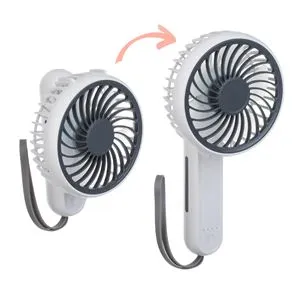 Ventilator portabil pliabil USB alb cu 3 trepte de viteză