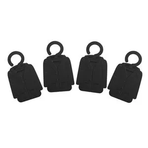 Set Odorizante Umeraș Parfumat, Formă de Sacou, Negru, Aromă de Vanilie, 4 bucăți