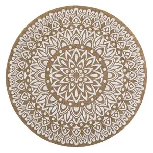 Suport Farfurie Rotund din Lin cu Model de Vara Mandala Ø38cm