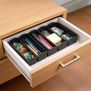 Organizer cu 5 compartimente pentru sertare textil din material textil
