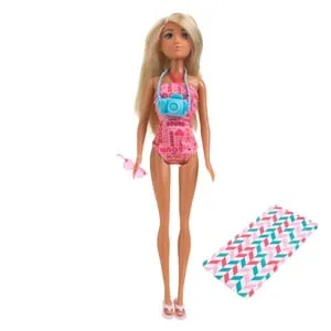 Manechin Betty cu Costum de Baie și Accesorii pentru Fete