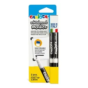 Markere pentru tabla alba, Set 2 buc, Negru, Varful subtire 2.8mm