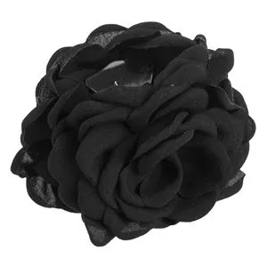 Clama Par cu Trandafir Textil Negru pentru Femei, 9 cm