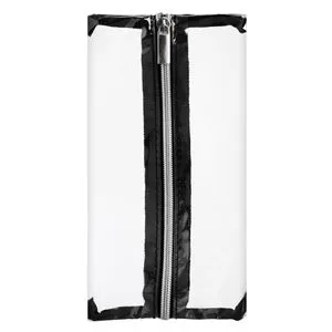 Portfard transparent PVC cu margini negre pentru organizare