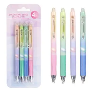 Set 4 Pixuri cu Cerneală Termosensibilă Ștergătoare 0.5mm Pastel