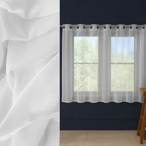 Perdea din Voal Ecru cu Inele, Dimensiune 200x135cm